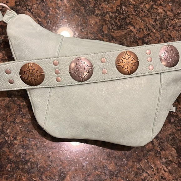 FREE PEOPLE Wilder Embellished Sling Bag NWOT in light green $98 - Picture 10 of 14